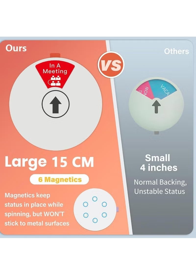 Office Privacy Sign,Magnetic Door Sign,Do Not Disturb/Please Knock/Out of Office/In A Meeting/Back Soon/Working Remotely for Conference Room Any Room That Needs Privacy- Black - Image 2